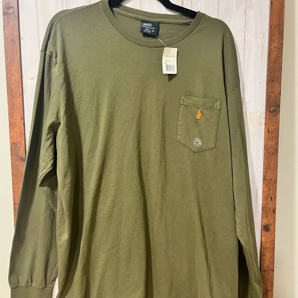 Ralph Lauren Olive Long Sleeve Tee